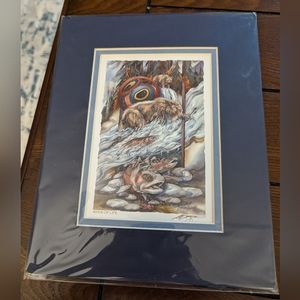 . Wild life 8x10 print. Jody Bergsma. Native symbol. Salmon and bea…